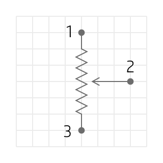 the electronic symbol for a potentiometer